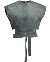 Alaïa - Top vaquero informal - Lyst