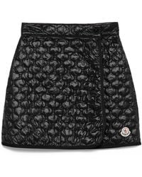Moncler - Quilted Skirt With Glossy Finish And Wrap St - Lyst