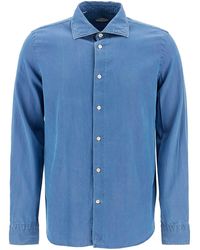 Vincenzo Di Ruggiero - Camicia Effetto Denim-Uomo - Lyst