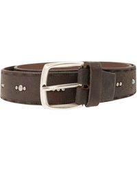 Alberto Luti - Leren Riem Met Studs - Lyst