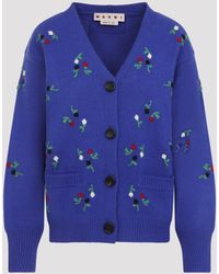 Marni - Bluette Embroidered Floral Cardigan - Lyst