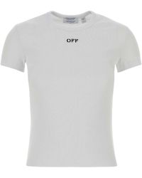 Off-White c/o Virgil Abloh - Off Stamp Rib Basic Tee - Lyst
