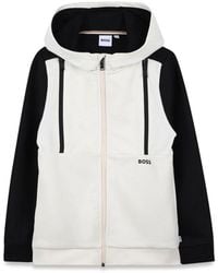 BOSS - Zip Up Cardigan Set With Shorts - Lyst