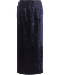 Fendi - Velvet Long Skirt - Lyst