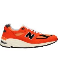 New Balance - Sneakers 990 Uomo Camoscio Arancione - Lyst