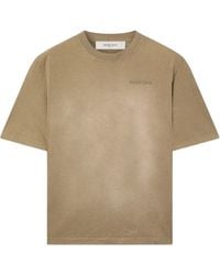 Golden Goose - Journey T-Shirt Dyed Gauze Cotton Jersey Bleaching Effect With Embroidery - Lyst