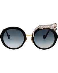 Anna Karin Karlsson - Round Sunglasses Rose Et La Roue Crystal Ice - Lyst
