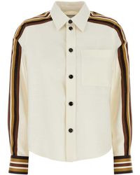 Bottega Veneta - Ivory Viscose Blend Shirt - Lyst