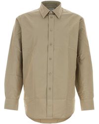 Burberry - Khaki Poplin Shirt - Lyst