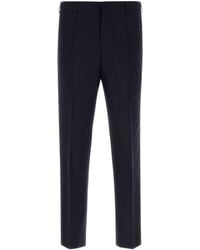 Prada - Midnight Blue Wool Pant - Lyst