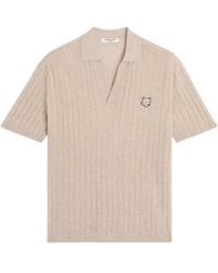 Maison Kitsuné - Linen Cotton Short Sleeve Polo - Lyst