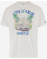 Mc2 Saint Barth - Cotton T-shirt avec imprimé logo - Lyst