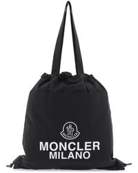 Moncler - Drawstring Aq Tote Bag Met - Lyst