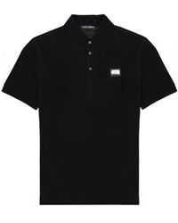 Dolce & Gabbana - Polo Con Patch Logo - Lyst