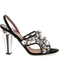 Moschino - Maxi Crystal Slingbacks Sandali Multicolor - Lyst