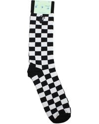 Off-White c/o Virgil Abloh - Off-weiße Socken & Socken Männer Baumwoll weiß/schwarz - Lyst