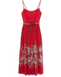 Zimmermann - Rhiannon Corset Cotton Midi Dress-Donna - Lyst