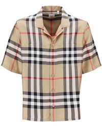 Burberry - Bowling Shirt In Tartan Silk - Lyst