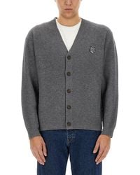 Maison Kitsuné - Ribbed Cardigan - Lyst