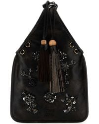 Miu Miu - Black Nappa Leather Handbag - Lyst