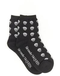 McQueen - Short Skull Sock - Lyst