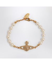 Vivienne Westwood - Mini Bas Relief Pearl Bracelet - Lyst