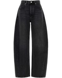 Alexander Wang - Black Denim Wide-leg Jeans - Lyst