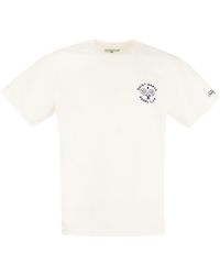 Mc2 Saint Barth - Cotton T-Shirt With Padel Club Print - Lyst