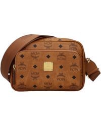 MCM - Borse A Tracolla Uomo Pelle Marrone/Cognac - Lyst