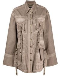 Blumarine - Pocketed Denim Jacket - Lyst