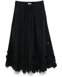 forte_forte - Falda de bordado de algodón de bordado "en flores" - Lyst