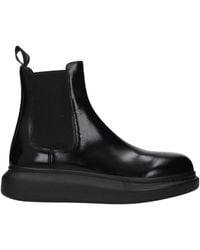 McQueen - Alexander Mc Queen Leather Ankle Boots - Lyst