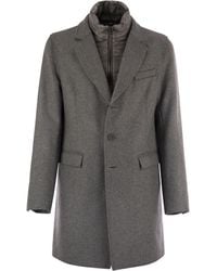 Herno - Wool Coat With Bib - Lyst