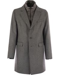 Herno - Wollmantel mit Lätzchen - Lyst