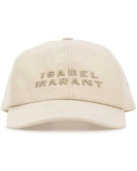 Isabel Marant - Melange Ivory Cotton Tyron Baseball Cap - Lyst
