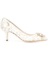 Dolce & Gabbana - Lace Rainbow Pumps Met 60 Mm Broche - Lyst