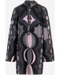 PUCCI - Silk Dress With Geometric Print - Lyst