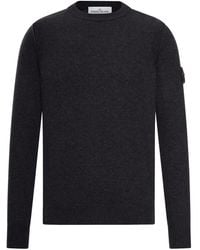 Stone Island - Pullover schwarz - Lyst