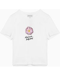 Maison Kitsuné - Maison Kitsuné Cotton T Shirt With Logo Print - Lyst