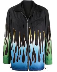 KENZO - Giacca reversibile con stampa a fiamma - Lyst
