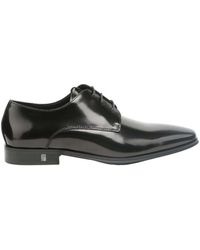 Versace Derby Black Leather Shoes