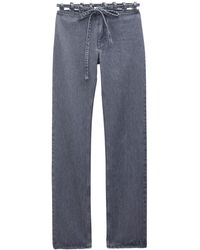Filippa K - Vaqueros rectos con cintura lazada - Lyst