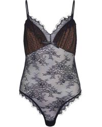 Self-Portrait - Zelfportret Bodysuit Gemaakt Van Polyester Blend. - Lyst