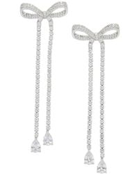 Self-Portrait - Dangling Earrings With Crystals - Lyst