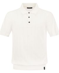 Fay - Knitted Polo Shirt - Lyst