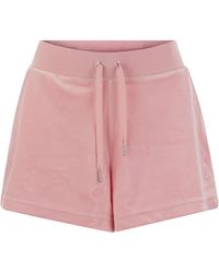 Juicy Couture - Pantalones cortos de terciopelo de alta costura - Lyst