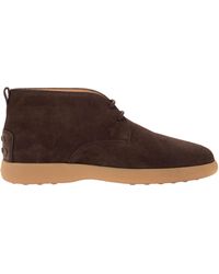 Tod's - Suede Leather Boots - Lyst