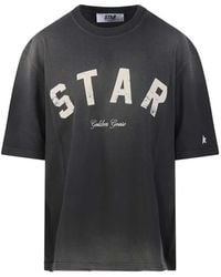 Golden Goose - Star T Shirt – Relaxed Fit, Cotton Jersey, Washed Finish - Lyst
