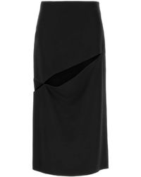Jil Sander - Wool Blend Skirt - Lyst