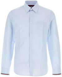 Gucci - Embroidered Poplin Shirt - Lyst